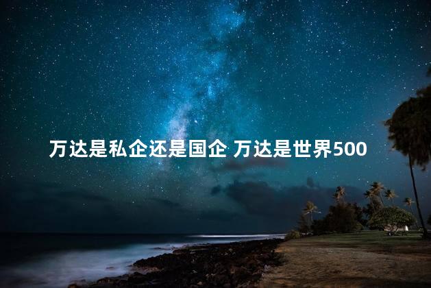 万达是私企还是国企 万达是世界500强吗